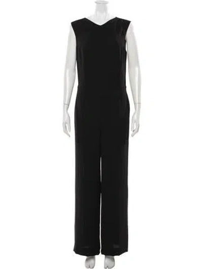 Pre-owned Ted Baker V-neck Jumpsuit In Black