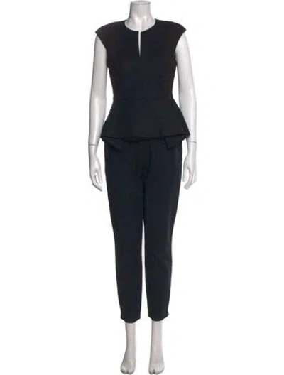 Pre-owned Ted Baker V-neck Jumpsuit In Black