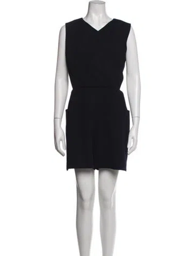 Pre-owned Ted Baker V-neck Jumpsuit In Blue