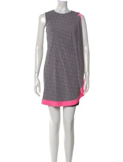 Pre-owned Ted Baker V-neck Knee-length Dress In Black