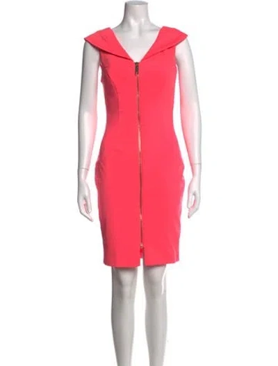Pre-owned Ted Baker V-neck Knee-length Dress W/ Tags In Pink