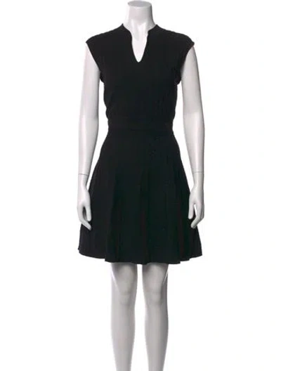 Pre-owned Ted Baker V-neck Mini Dress In Black
