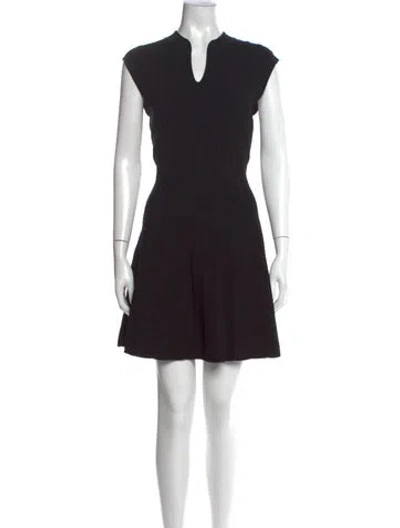 Pre-owned Ted Baker V-neck Mini Dress In Black