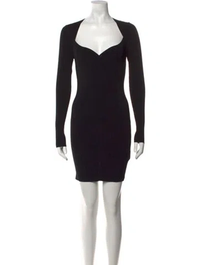 Pre-owned Ted Baker V-neck Mini Dress In Black