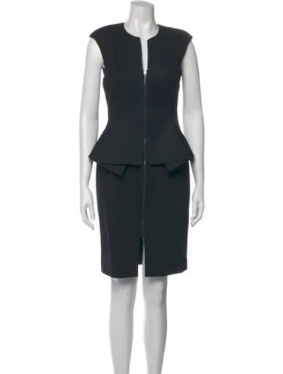 Pre-owned Ted Baker V-neck Mini Dress In Green