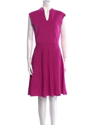 Pre-owned Ted Baker V-neck Mini Dress In Pink