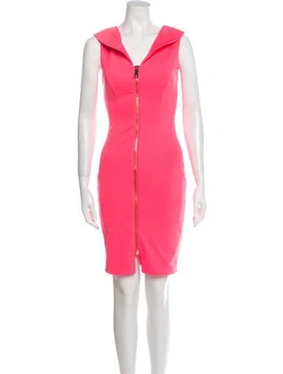Pre-owned Ted Baker V-neck Mini Dress In Pink