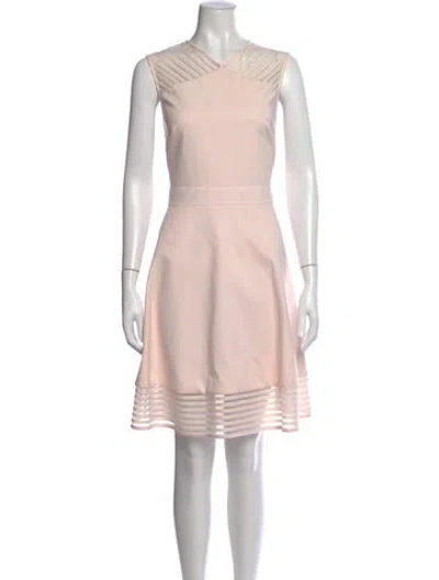 Pre-owned Ted Baker V-neck Mini Dress In Pink