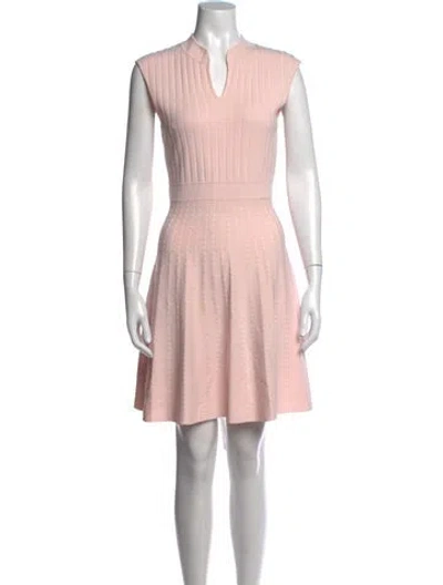 Pre-owned Ted Baker V-neck Mini Dress In Pink