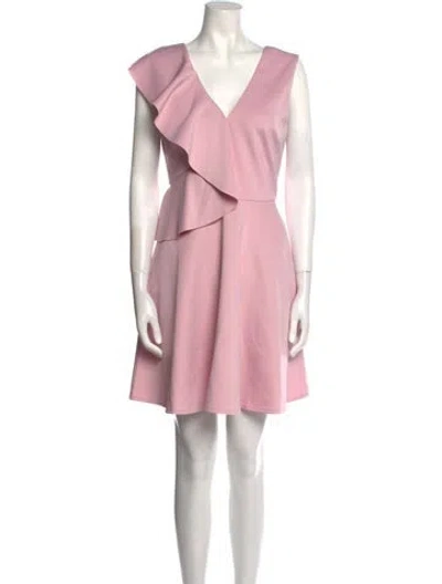 Pre-owned Ted Baker V-neck Mini Dress W/ Tags In Pink