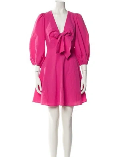 Pre-owned Ted Baker V-neck Mini Dress W/ Tags In Pink