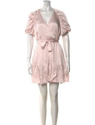 Pre-owned Ted Baker V-neck Mini Dress W/ Tags In Pink