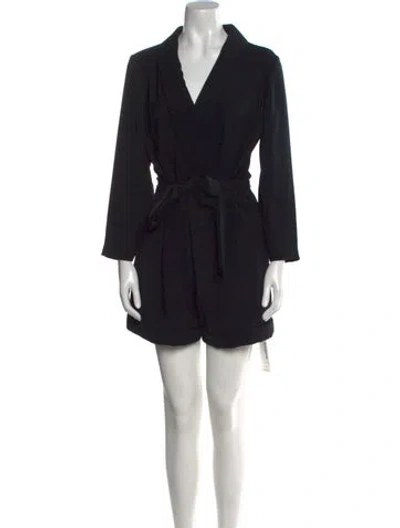 Pre-owned Ted Baker V-neck Romper In Black