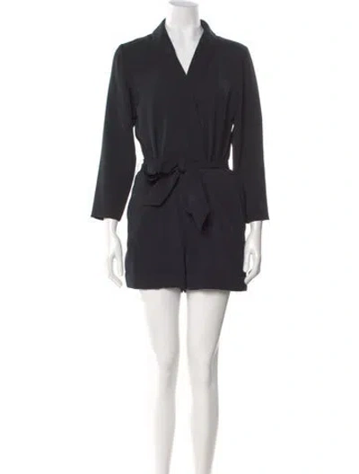 Pre-owned Ted Baker V-neck Romper In Black