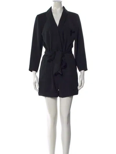 Pre-owned Ted Baker V-neck Romper In Black