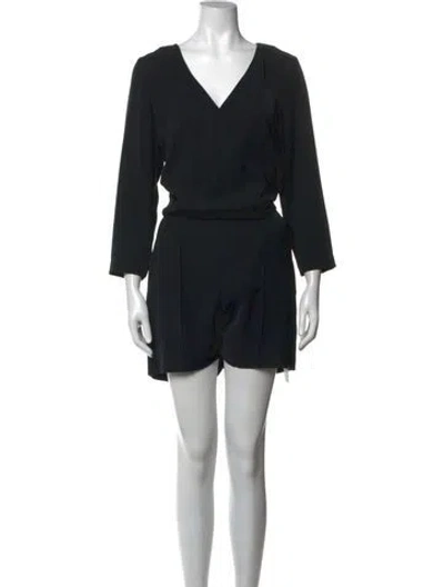Pre-owned Ted Baker V-neck Romper In Black