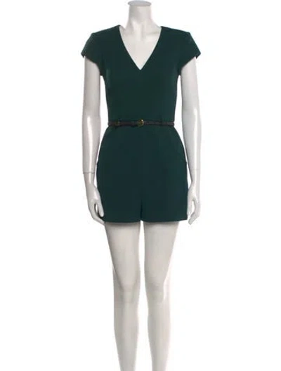 Pre-owned Ted Baker V-neck Romper In Green