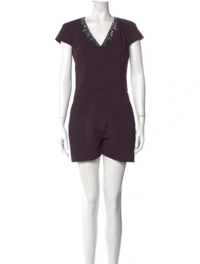 Pre-owned Ted Baker V-neck Romper In Purple