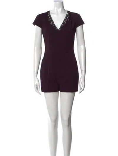 Pre-owned Ted Baker V-neck Romper In Purple