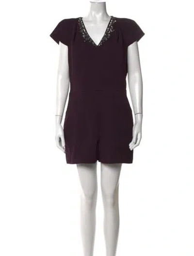 Pre-owned Ted Baker V-neck Romper In Purple