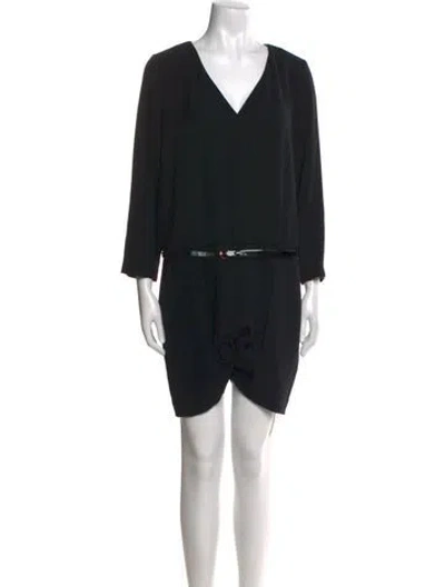 Pre-owned Ted Baker V-neck Romper W/ Tags In Black