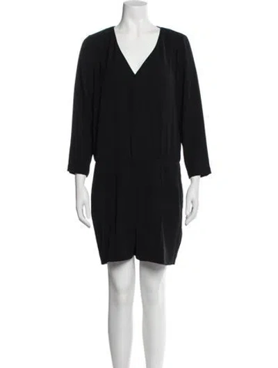 Pre-owned Ted Baker V-neck Romper W/ Tags In Black