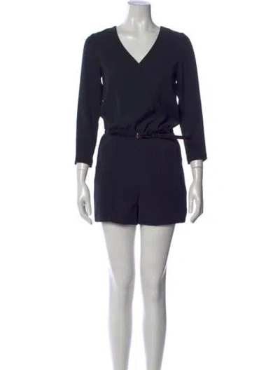 Pre-owned Ted Baker V-neck Romper W/ Tags In Blue