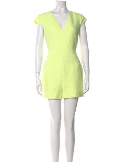 Pre-owned Ted Baker V-neck Romper In Yellow