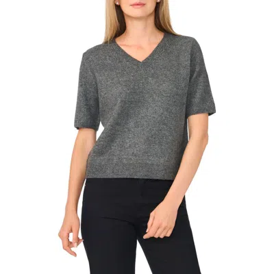 Ted Baker V-neck Short Sleeve Sweater In Gray
