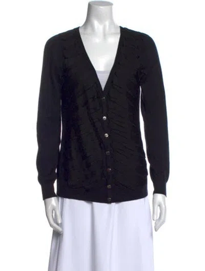 Pre-owned Ted Baker V-neck Sweater In Black