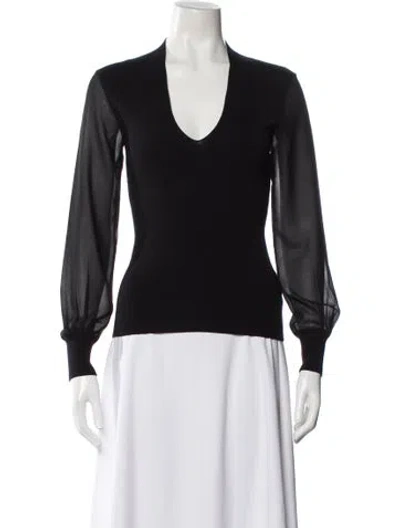 Pre-owned Ted Baker V-neck Sweater In Black