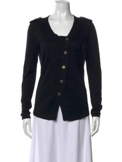 Pre-owned Ted Baker V-neck Sweater In Black