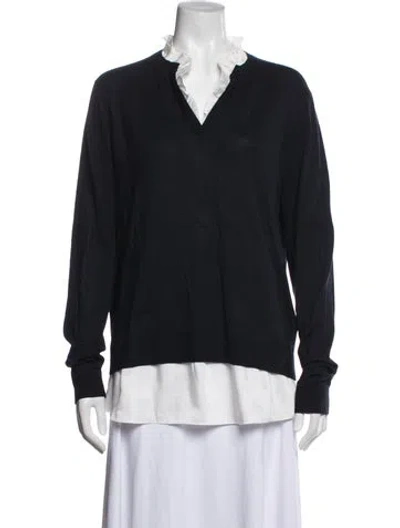 Pre-owned Ted Baker V-neck Sweater In Black