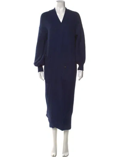 Pre-owned Ted Baker V-neck Sweater In Blue