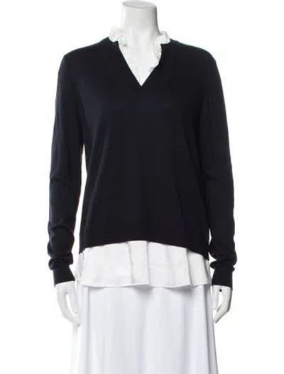 Pre-owned Ted Baker V-neck Sweater In Blue