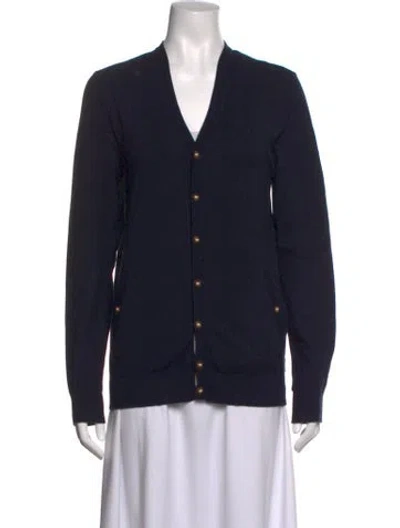 Pre-owned Ted Baker V-neck Sweater In Blue