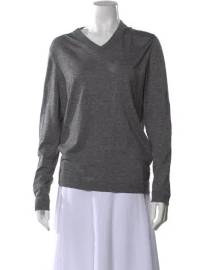Pre-owned Ted Baker V-neck Sweater In Gray