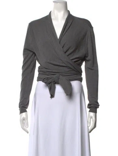 Pre-owned Ted Baker V-neck Sweater In Grey