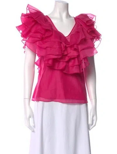 Pre-owned Ted Baker V-neck Sweater In Pink