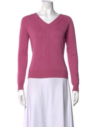 Pre-owned Ted Baker V-neck Sweater In Pink
