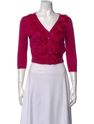 Pre-owned Ted Baker V-neck Sweater In Pink