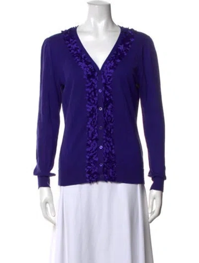Pre-owned Ted Baker V-neck Sweater In Purple