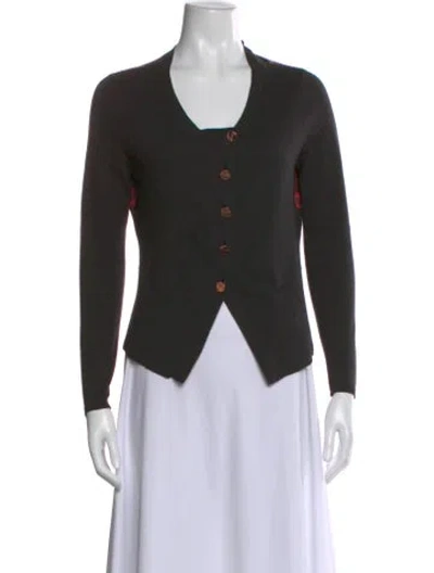 Pre-owned Ted Baker V-neck Sweater In Red