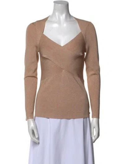 Pre-owned Ted Baker V-neck Sweater W/ Tags In Neutral