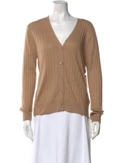 Pre-owned Ted Baker V-neck Sweater W/ Tags In Neutral