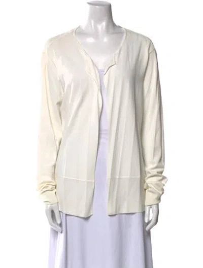 Pre-owned Ted Baker V-neck Sweater In White