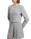 Ted Baker Vulpa Tailored Boucle Fitted Cropped Jacket