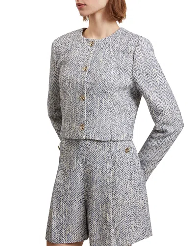 Ted Baker Vulpa Tailored Boucle Fitted Cropped Jacket