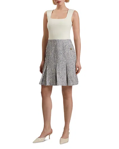 Ted Baker Vulpam Boucle Knit Bodice Mini Dress