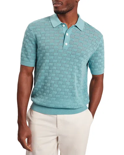 Ted Baker Watters Textured Polo Shirt In Blue